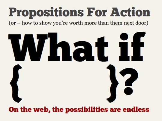 Propositions For Action
