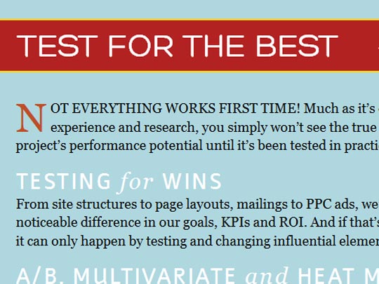 Test for the best