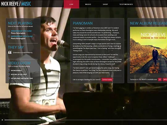 The Nick Reeve Music website