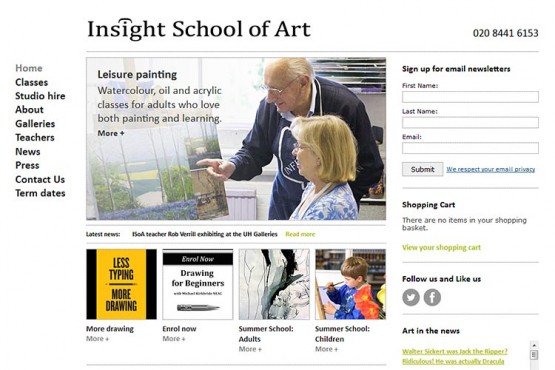 Insight School of Art website (opens in new window) Insight School of Art website (opens in new window)