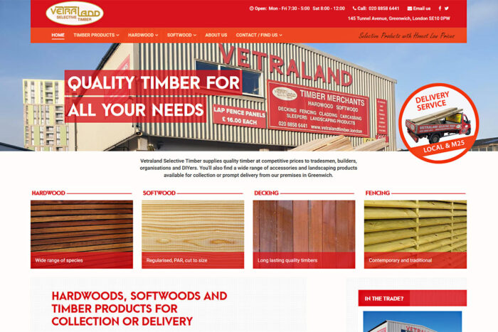 Vetraland Selective Timber website