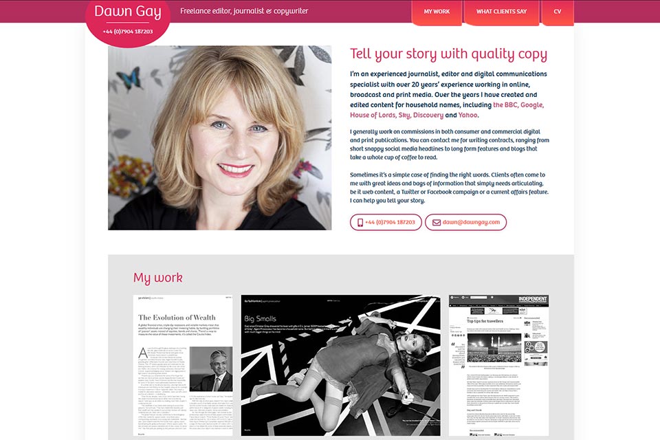 Dawn Gay website