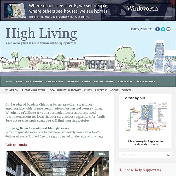 High Living Barnet website
