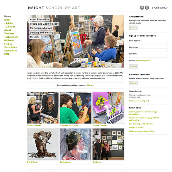 Insight School of Art website